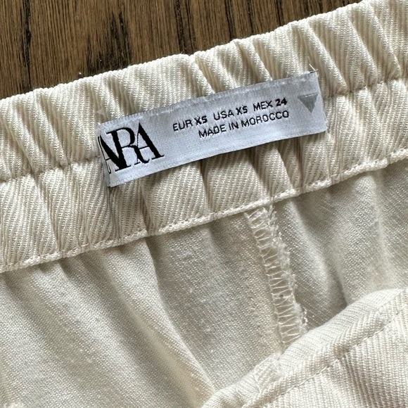 Zara XS Cream-Colored Relaxed Jogger Pants - Picture 4 of 7